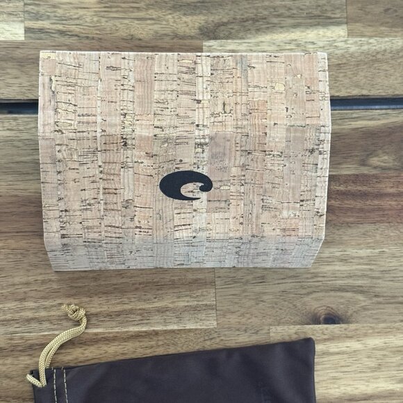 RARE UNIQUE COSTA DEL MAR SUNGLASSES CORK CASE AND DUST POUCH - Picture 7 of 13